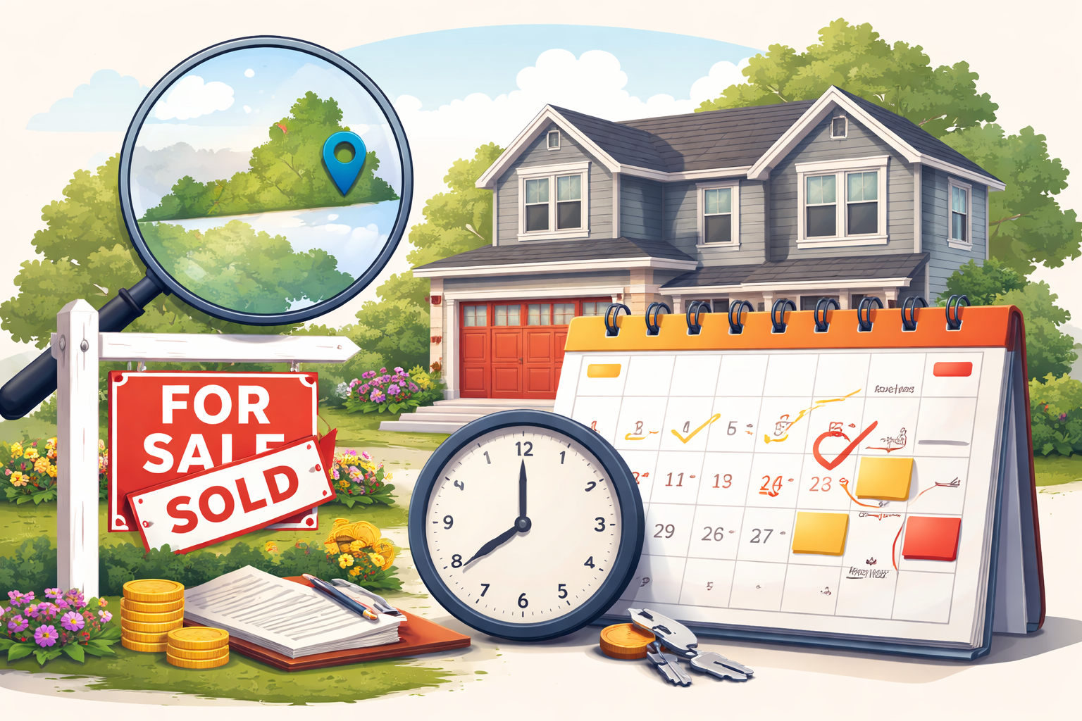 How long does it take to sell a house in Virginia - timeline infographic