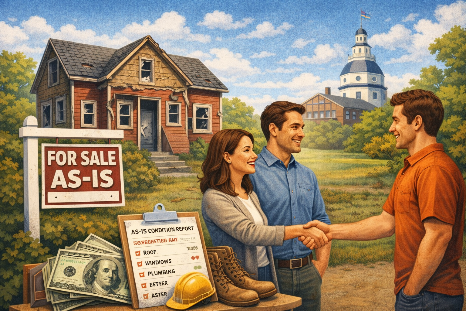 Selling a house as-is in Maryland