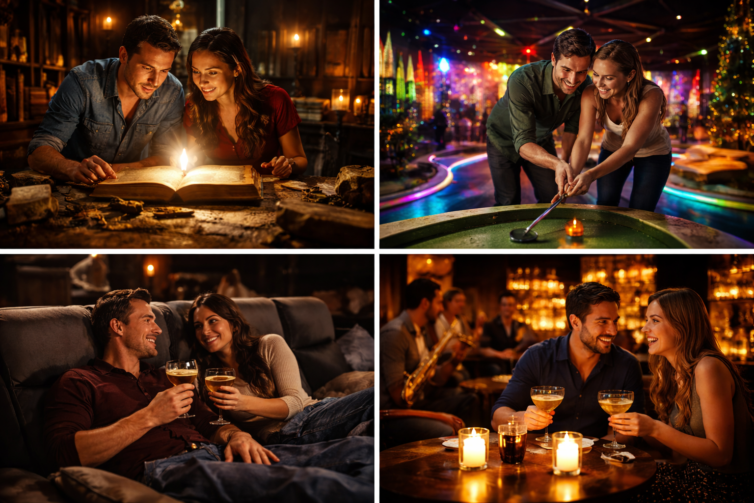 Couple enjoying a romantic date night experience in Northern Virginia