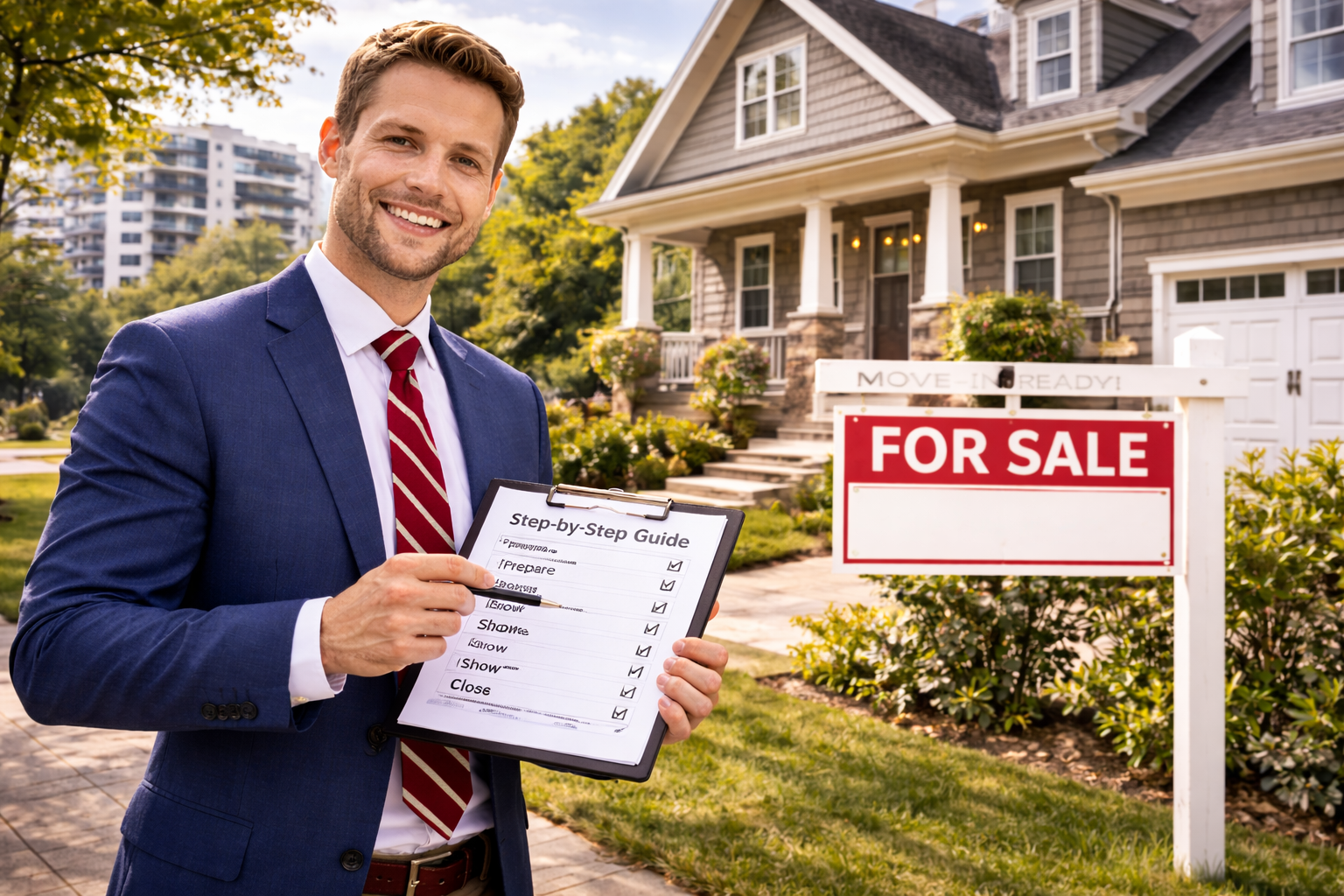 Selling your home in Bethesda MD - luxury neighborhood street view with upscale homes