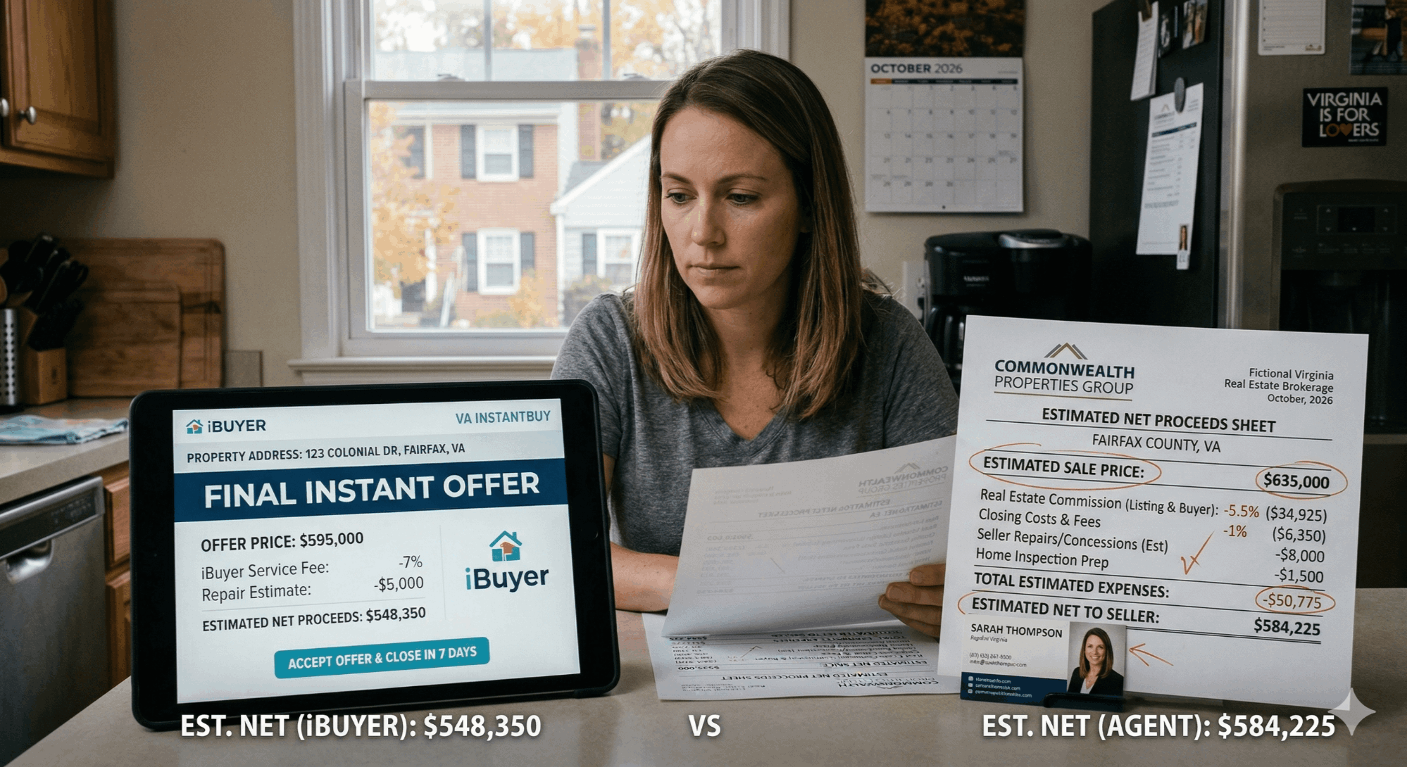 iBuyer vs. real estate agent comparison for Virginia home sellers