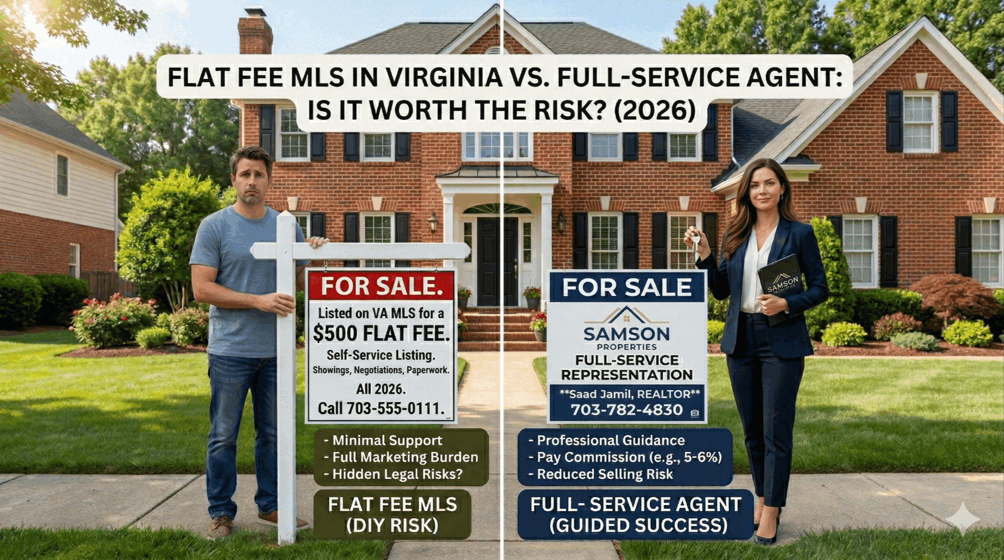 Flat fee MLS versus full-service listing agent in Virginia — cost comparison and risk analysis 2026