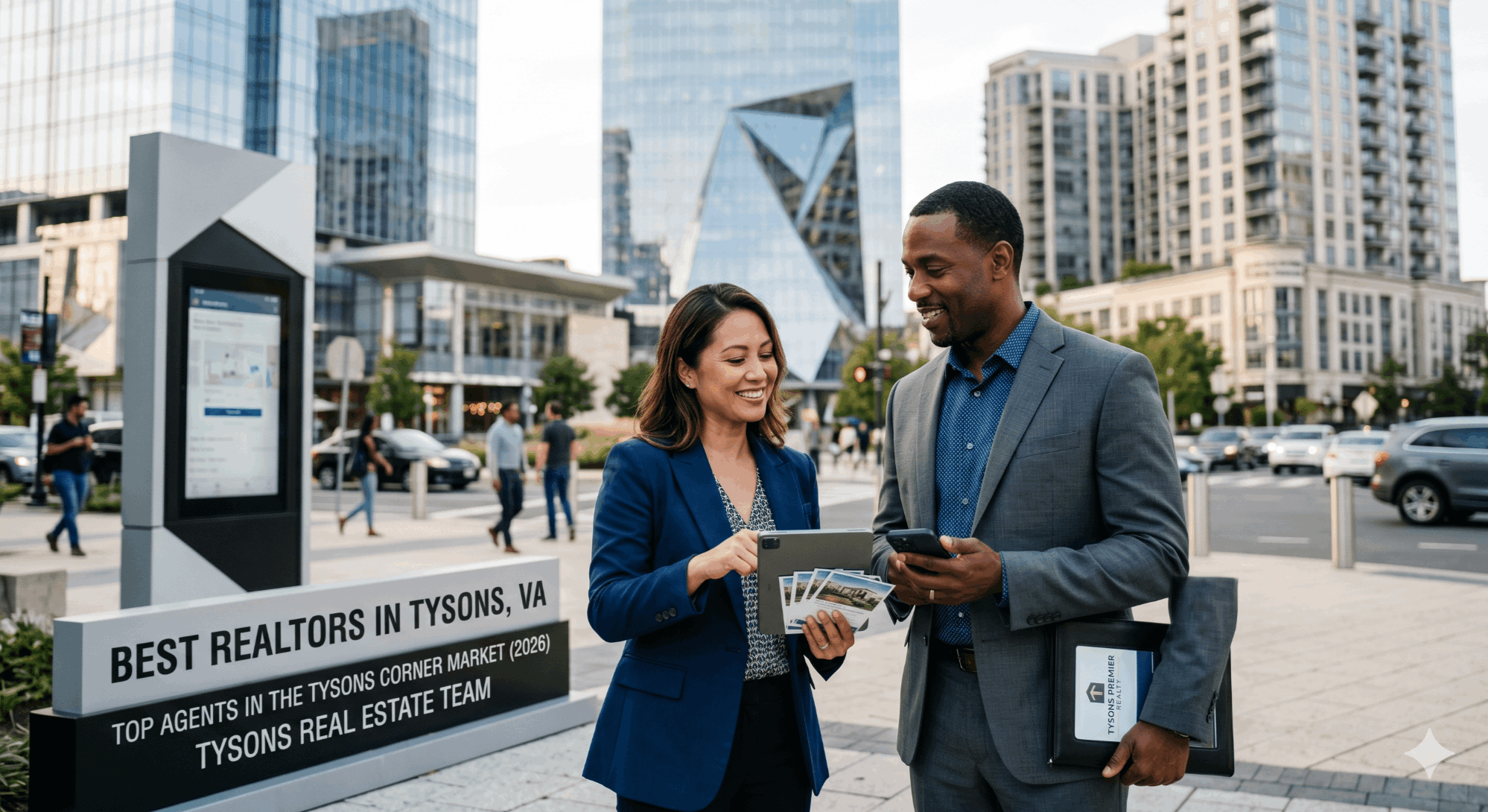 Tysons Corner VA skyline with high-rise condos and Silver Line metro corridor