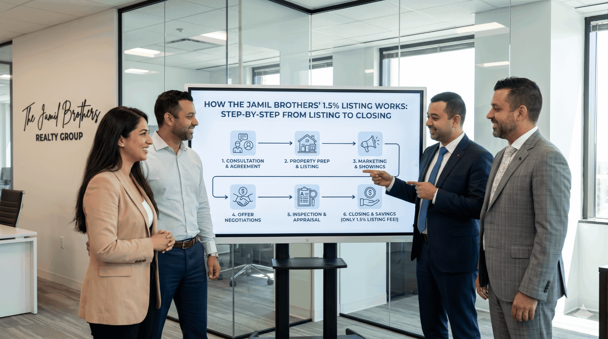 How the Jamil Brothers 1.5% listing works — step by step from listing to closing