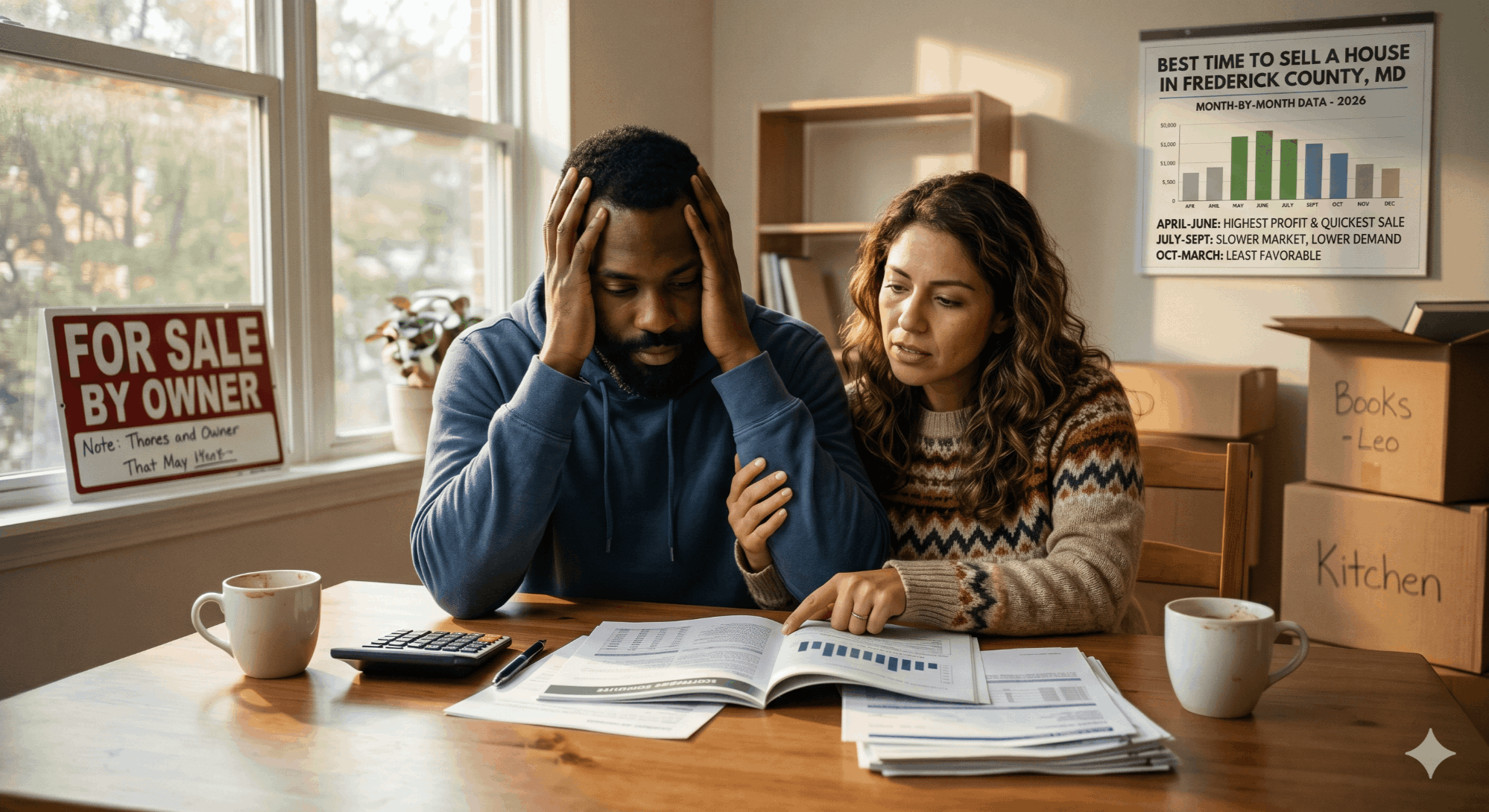 Best time to sell a house in Frederick County MD — month-by-month data chart