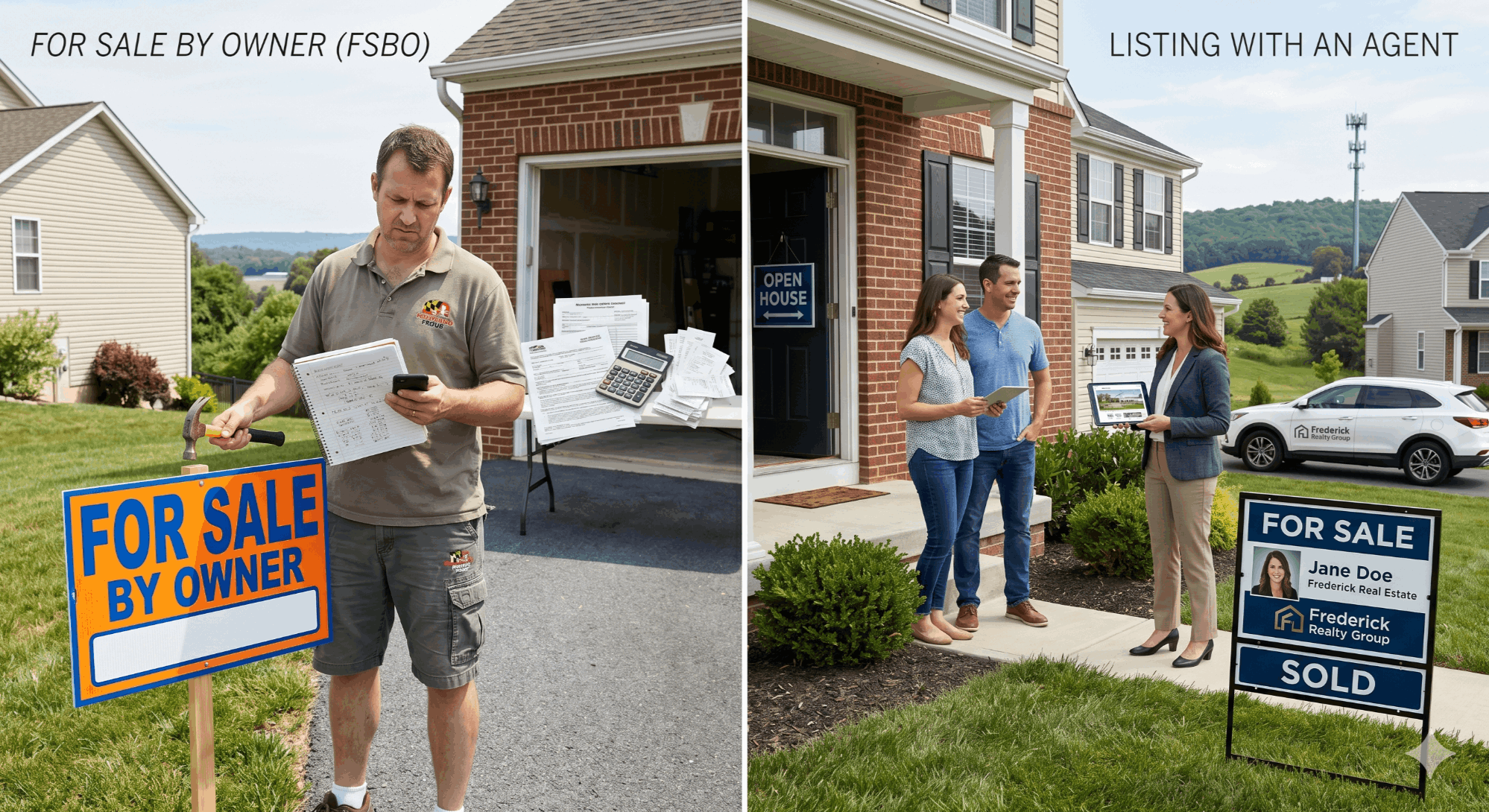 FSBO vs listing with an agent in Frederick County Maryland — real cost comparison for home sellers