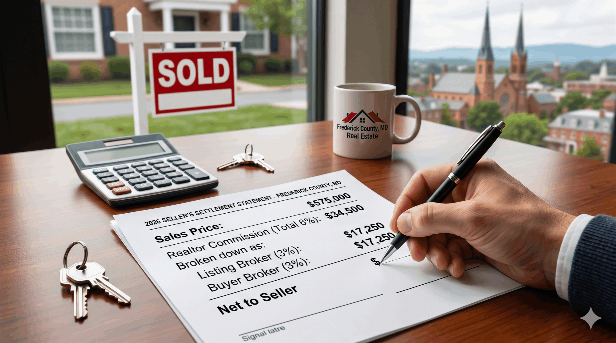 Realtor commission in Frederick County MD 2026 — what sellers actually pay in Frederick, Urbana, Ijamsville, Middletown, Mount Airy