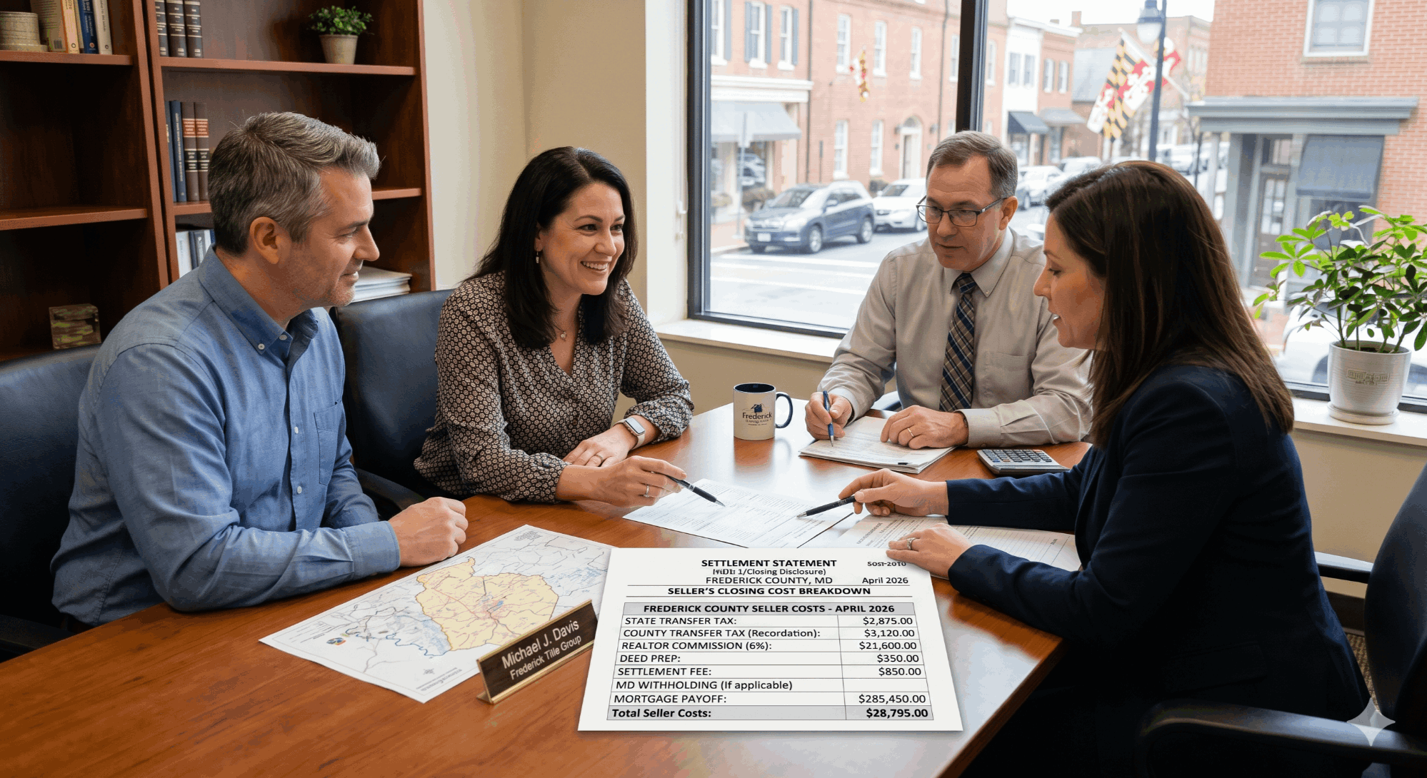 Seller closing costs in Frederick County Maryland — full 2026 breakdown