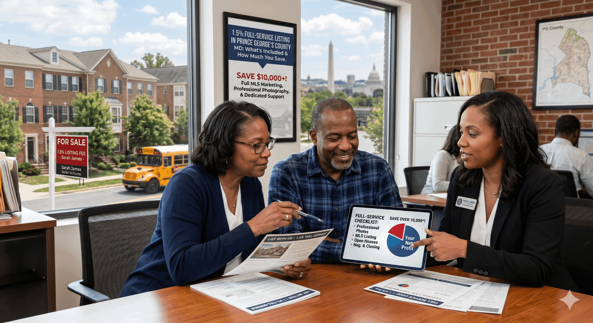 1.5 percent listing fee Prince George's County MD — seller savings calculator