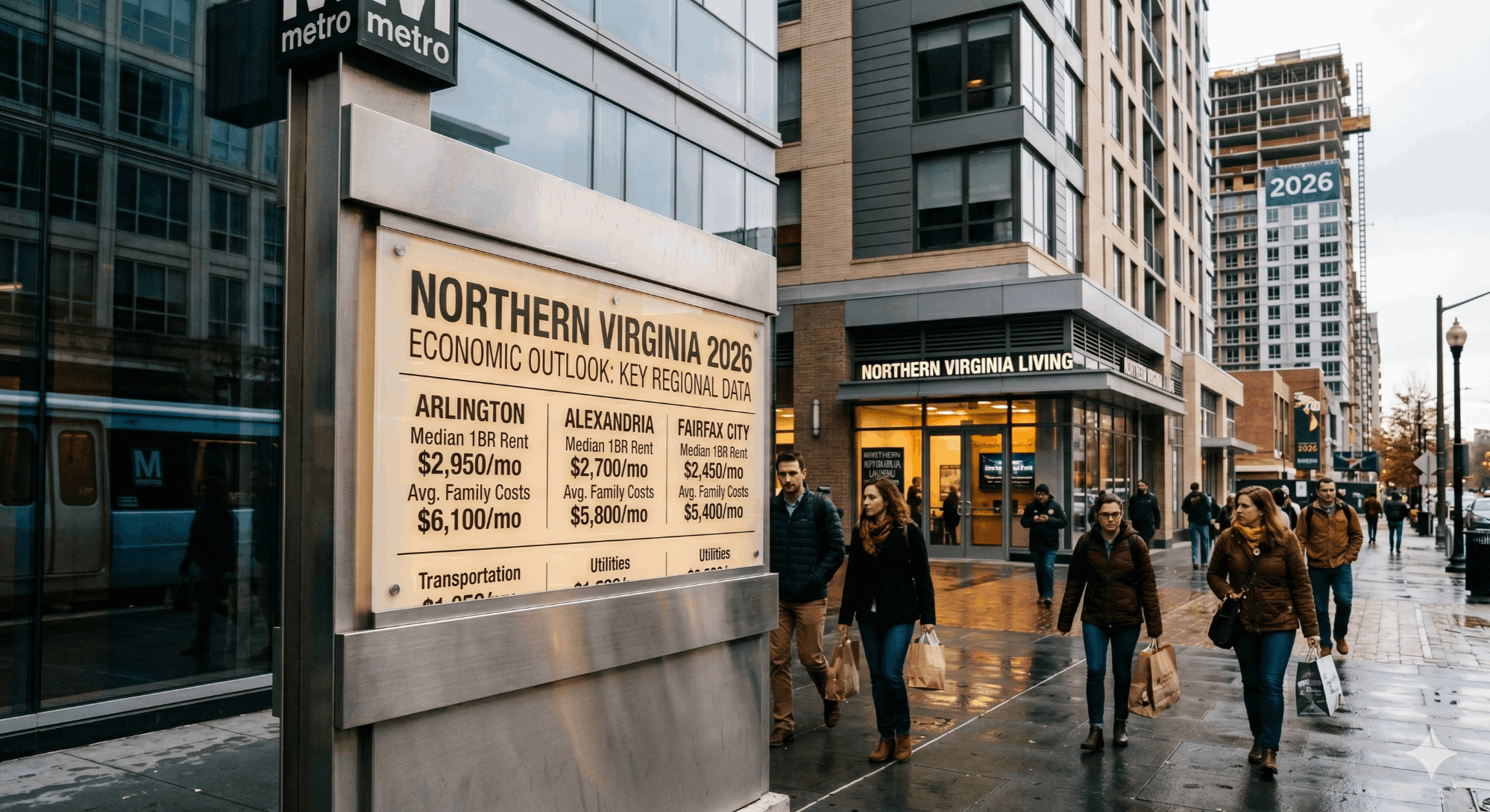 Cost of living in Northern Virginia 2026 breakdown by city — aerial view of the DMV region