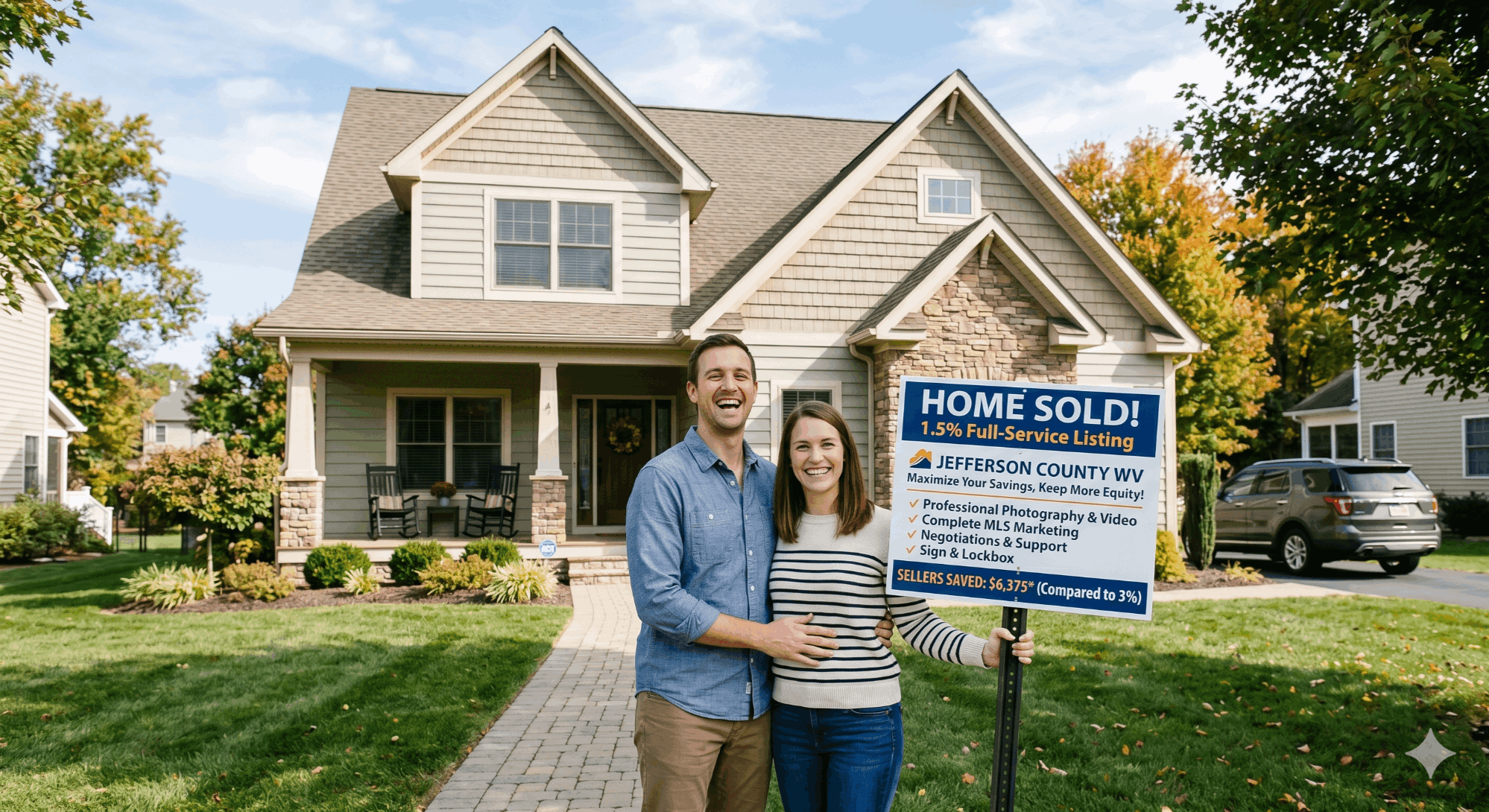 1.5% full-service listing in Jefferson County WV — Charles Town, Ranson, Harpers Ferry, Shepherdstown