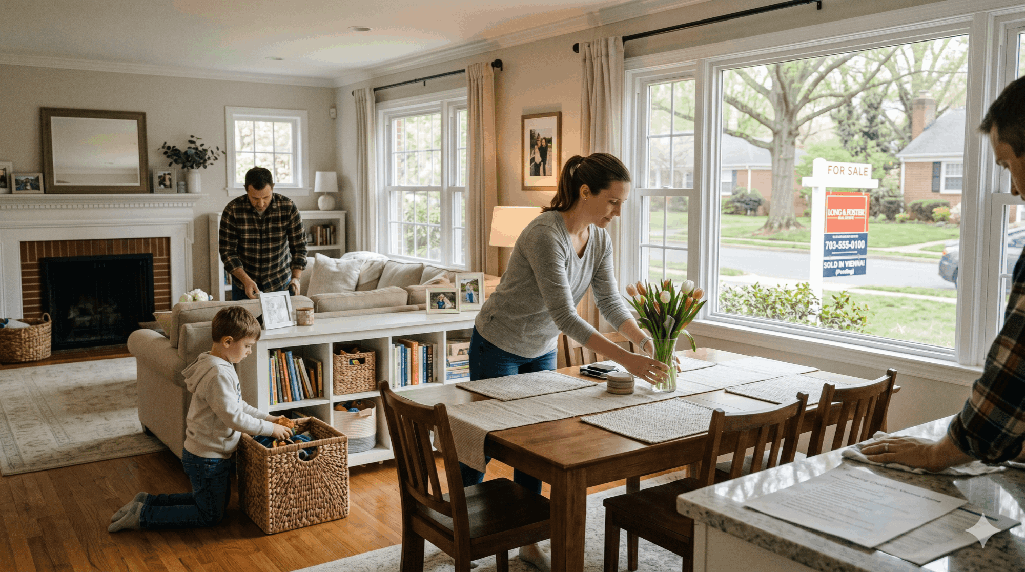 Family-friendly Vienna VA home prepared for sale while still occupied