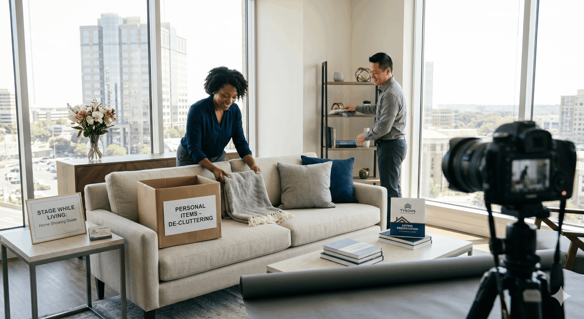Tysons VA home interior staged and showing-ready while occupied