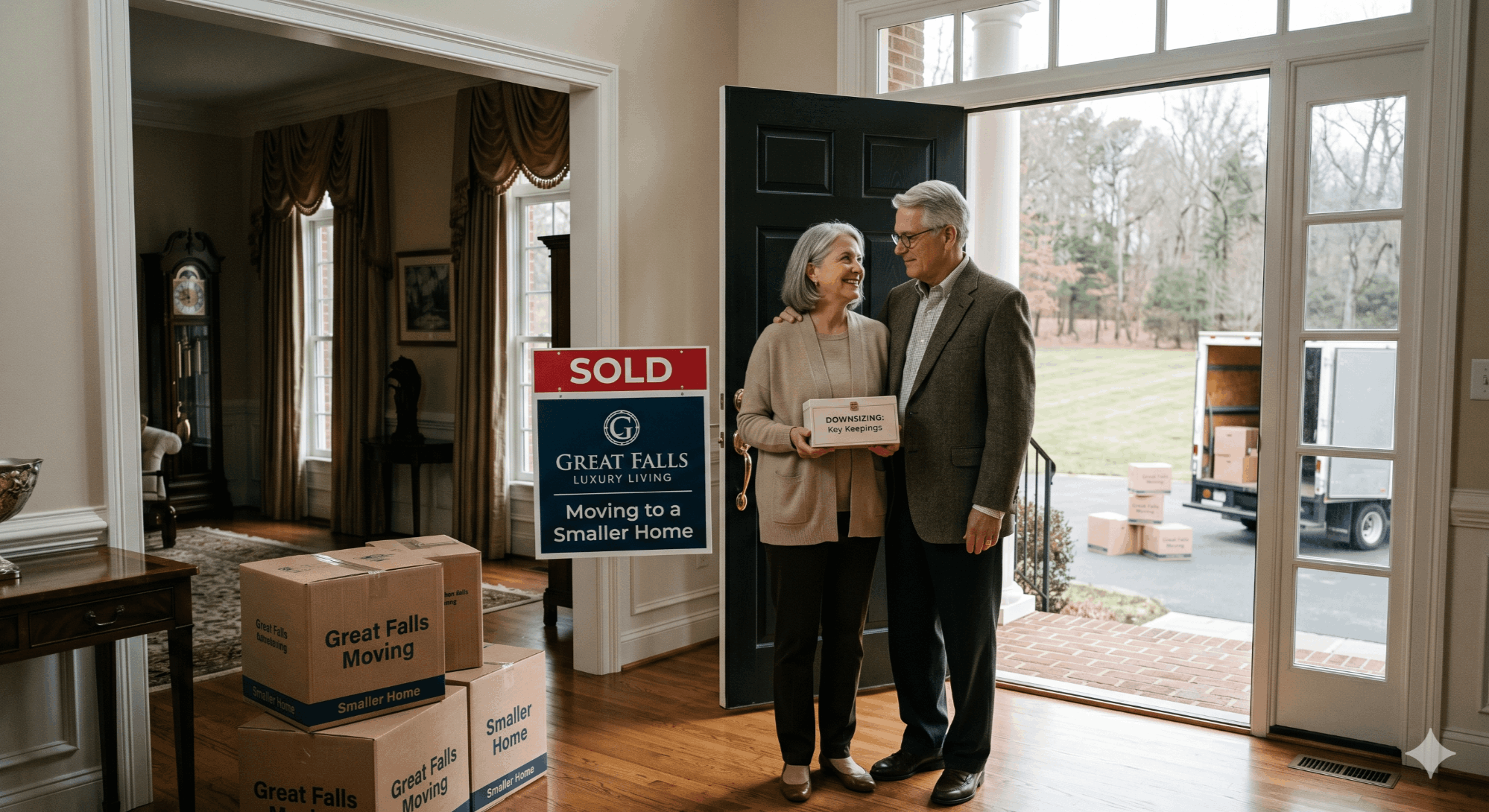 Downsizing in Great Falls VA — selling a larger luxury home to move to something smaller
