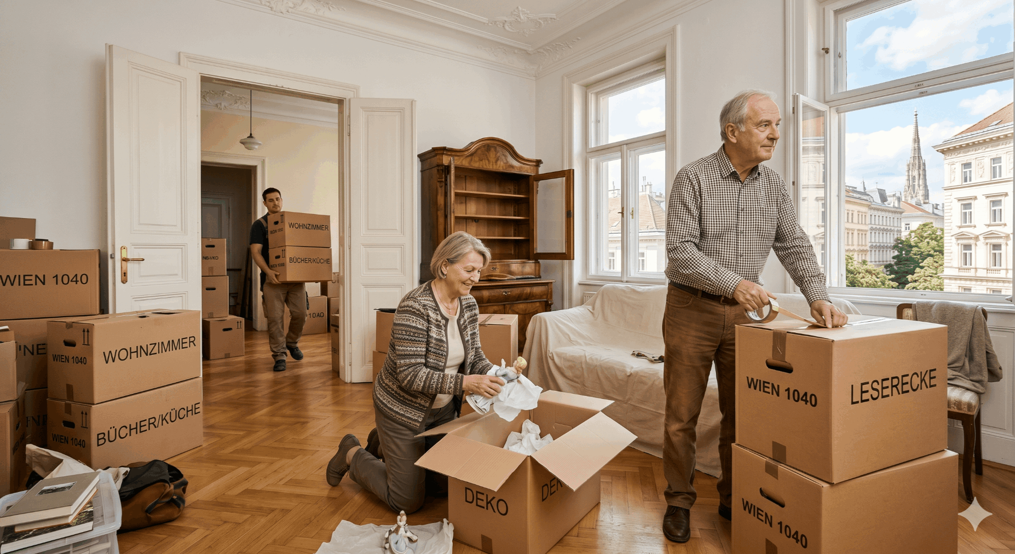 Downsizing in Vienna VA — couple selling their larger family home