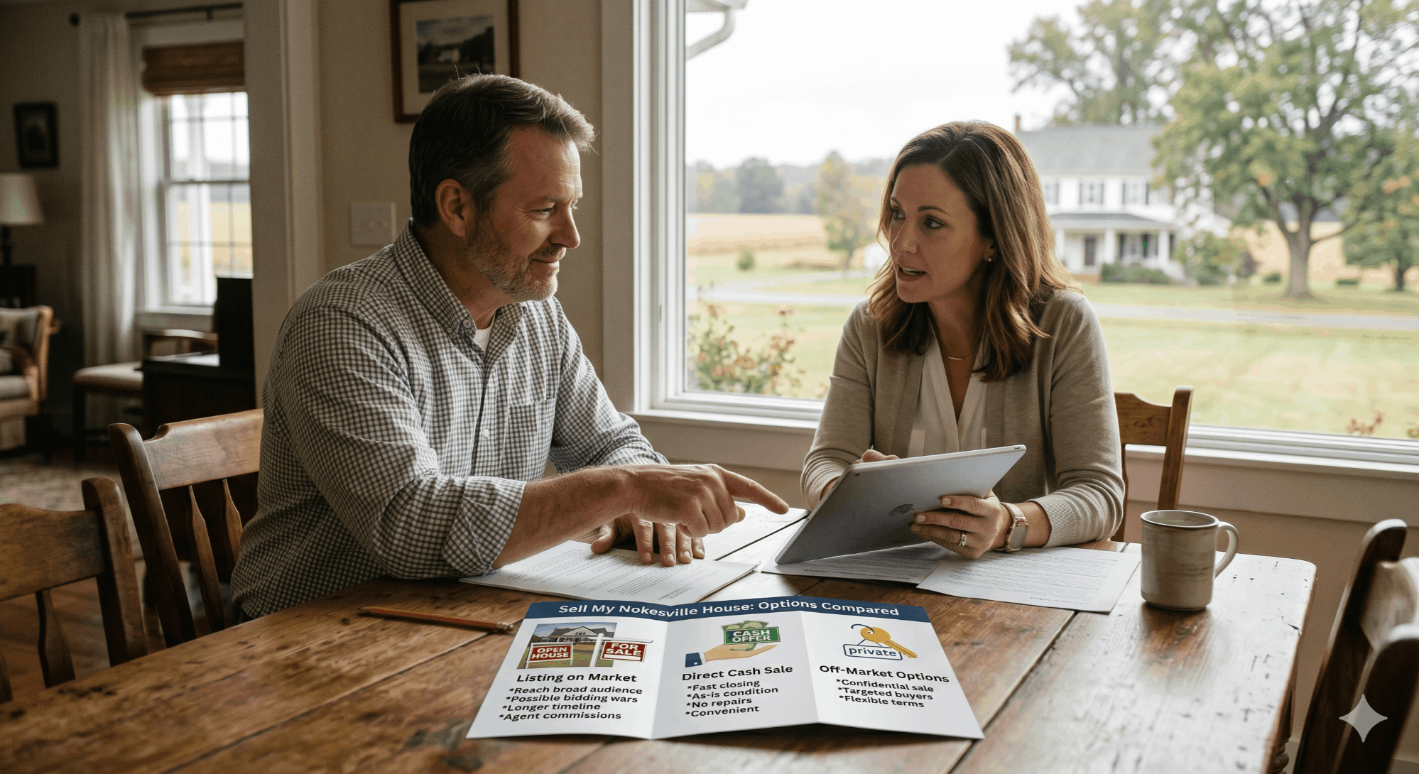 Selling a house in Nokesville, Virginia — comparing traditional listing, cash offer, and off-market options