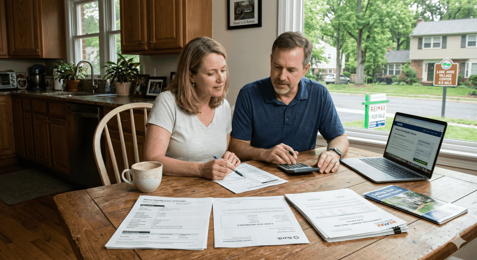 Tapping into home equity in Reston, Virginia — HELOC, cash-out refinance, and sale options compared