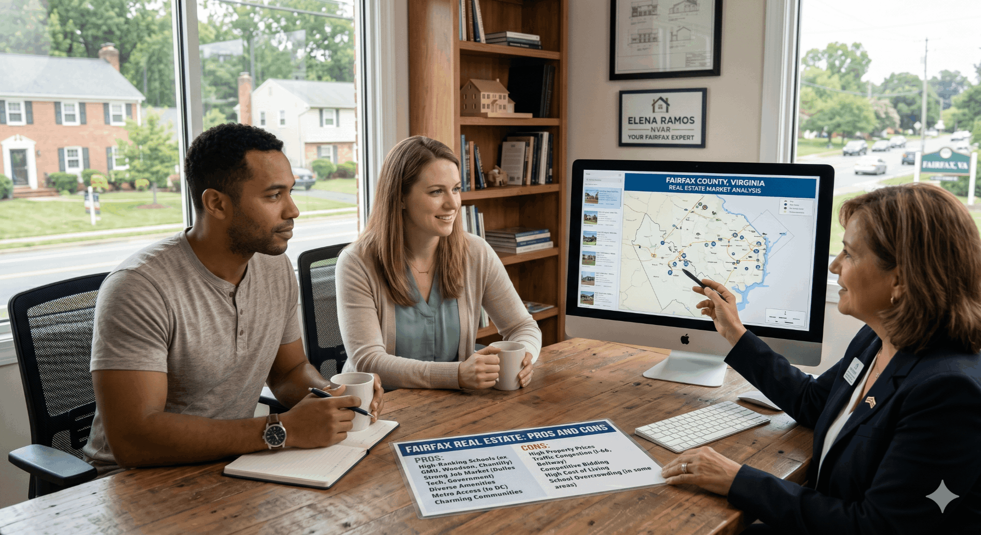 Pros and cons of living in Fairfax, VA: downtown City of Fairfax streetscape