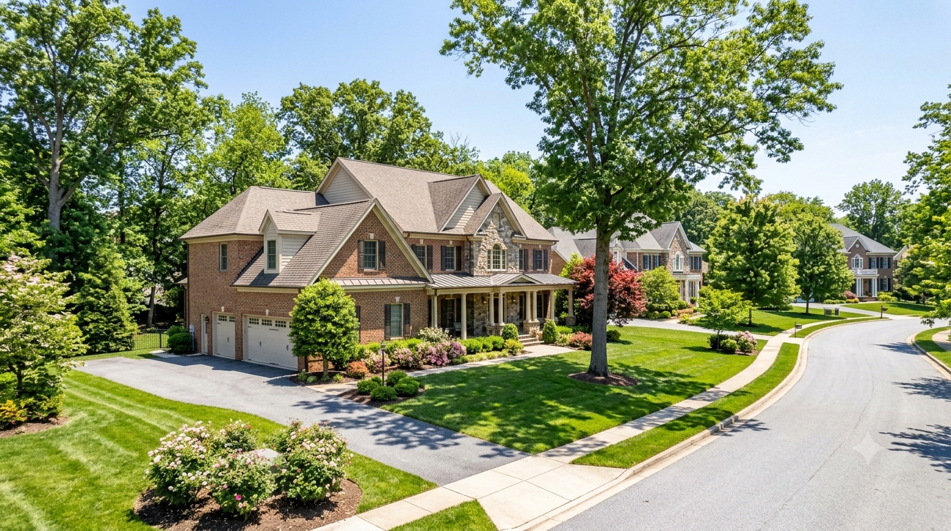 Pikesville Maryland established suburban homes