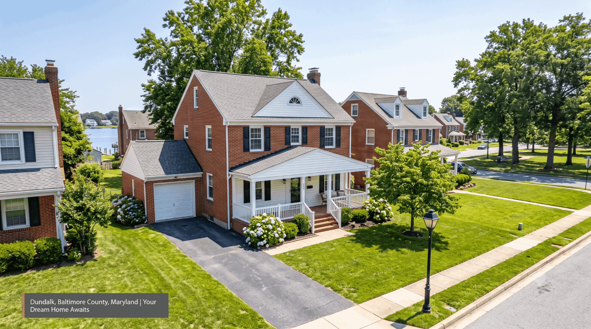 Dundalk Maryland waterfront homes near the Patapsco River