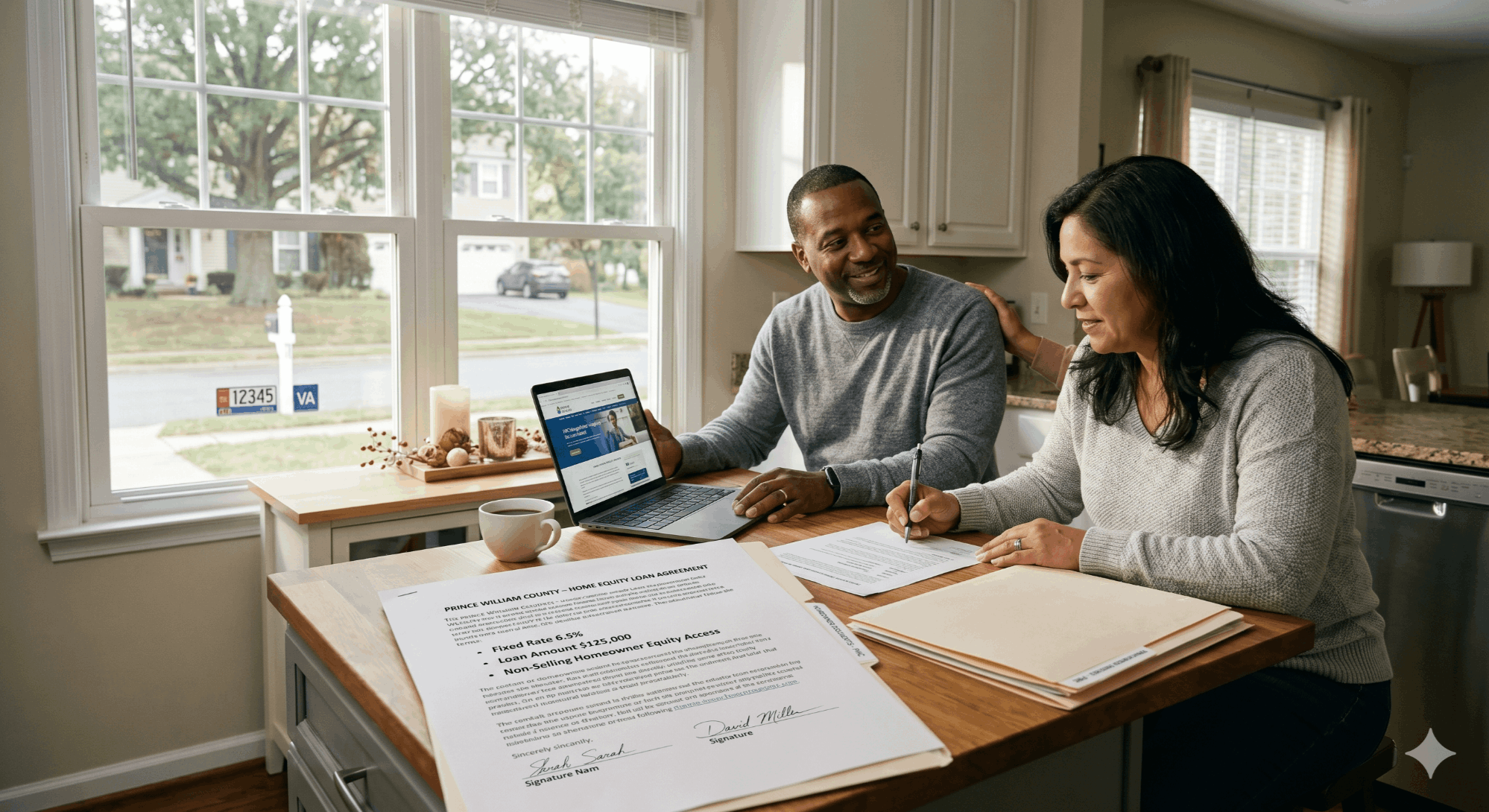 Home equity loans in Prince William County, Virginia — homeowner reviewing financing options