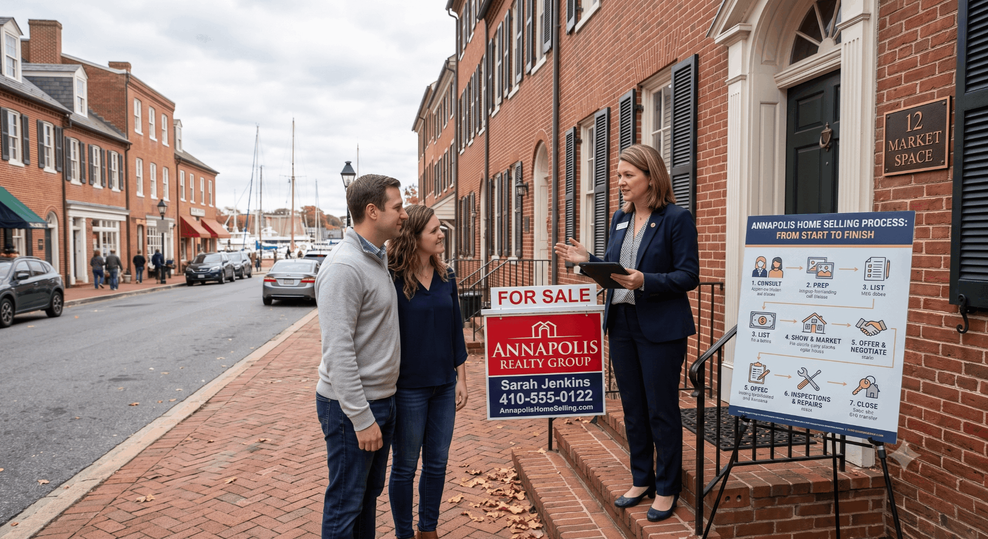 The process for selling a house in Annapolis, MD, from listing to closing