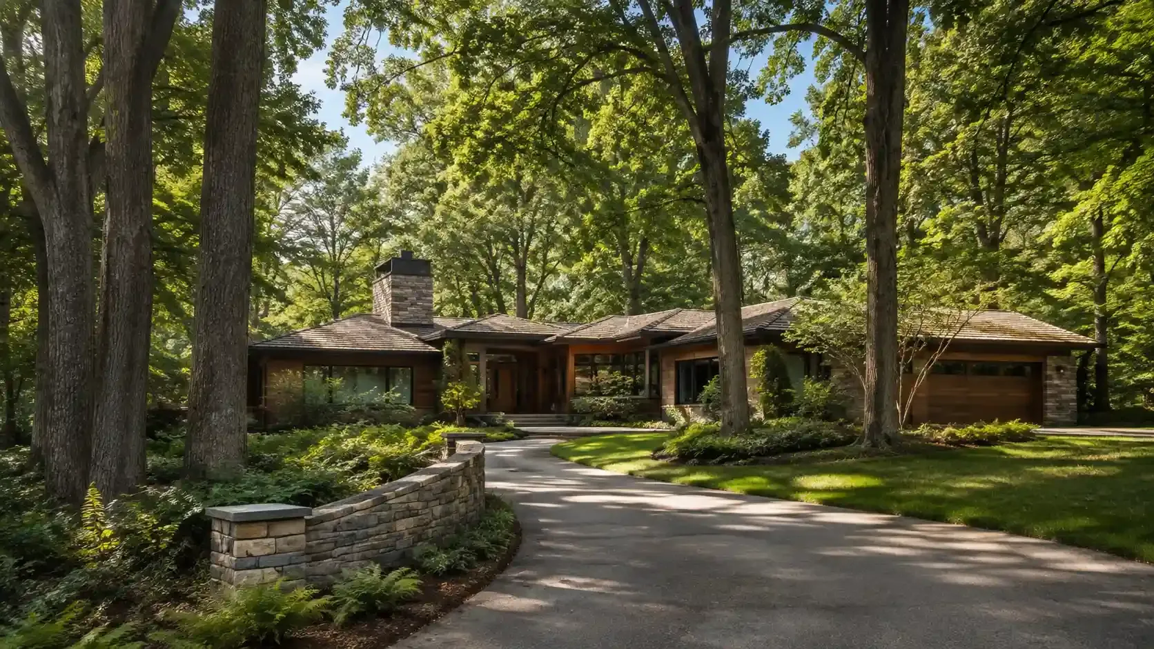 Langley Forest McLean VA estate homes on wooded lots off Georgetown Pike near Langley
