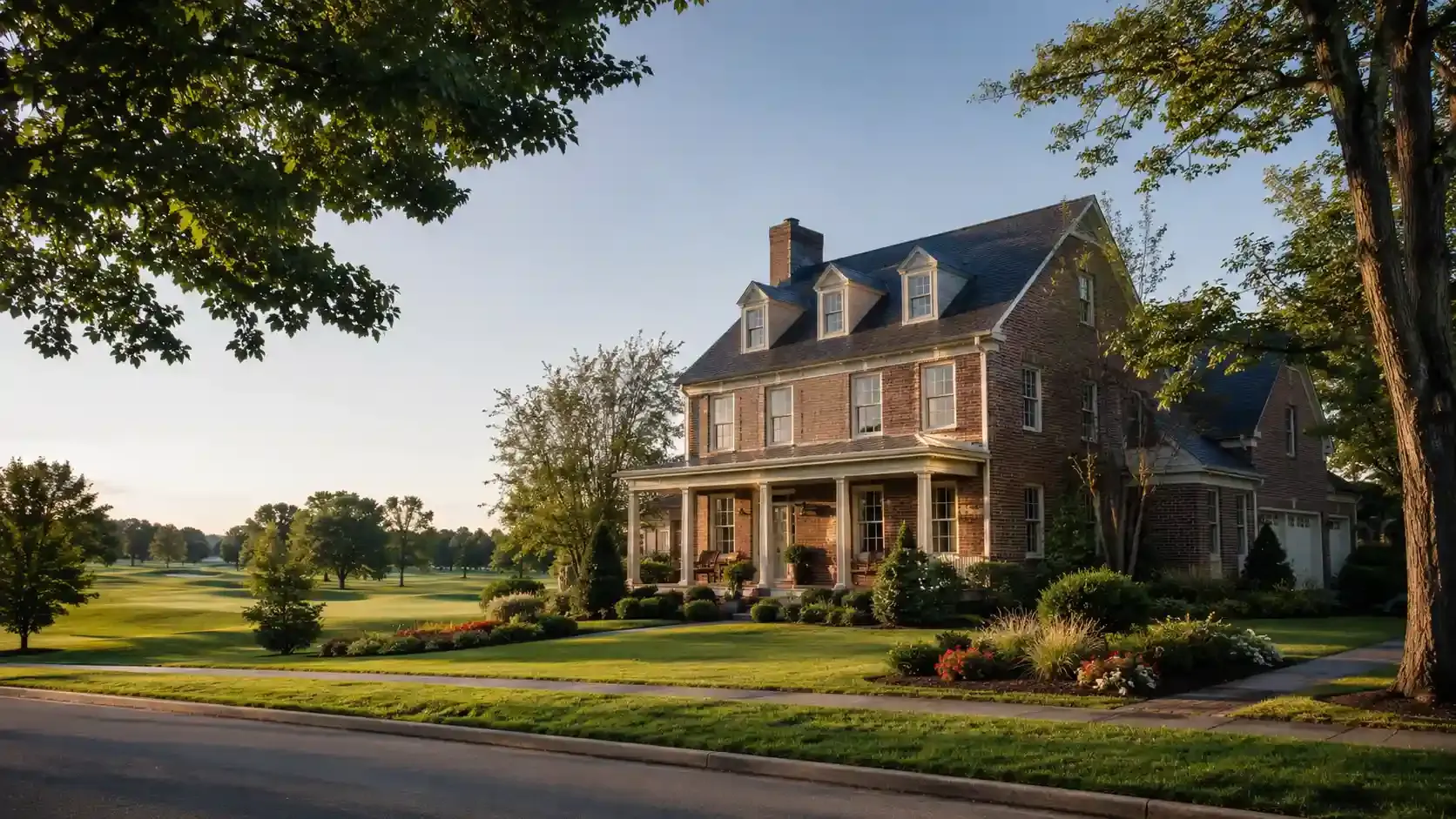 Belmont Country Club golf course homes off Belmont Ridge Road in Ashburn, Loudoun County, Virginia