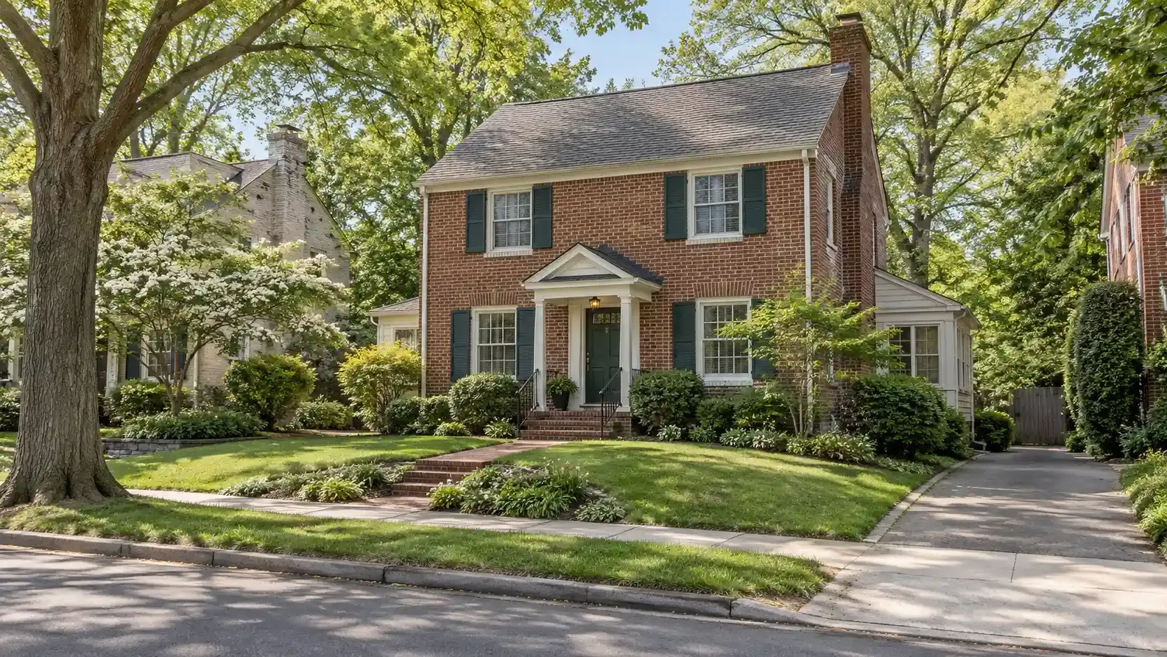 Columbia Forest Arlington VA tree-lined single-family homes near Columbia Pike