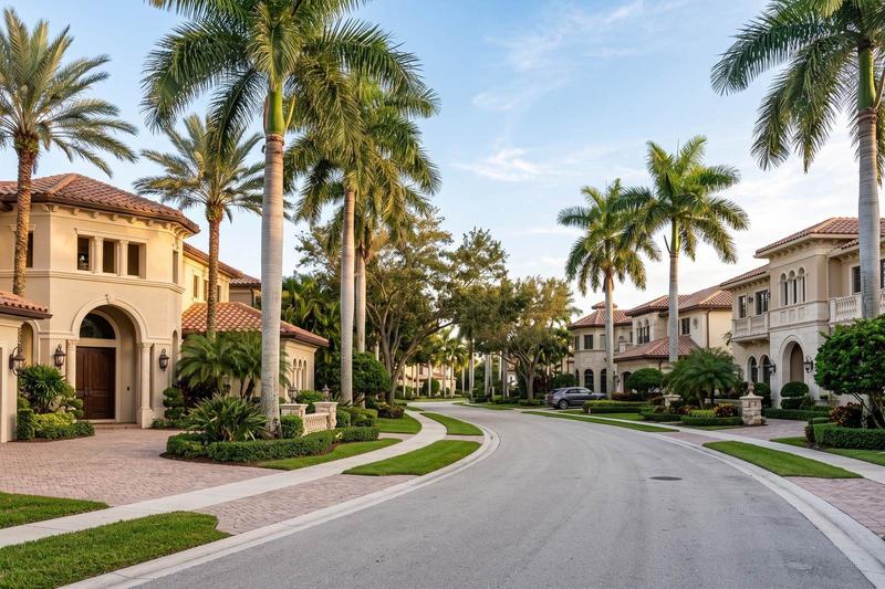 Palm Beach County Florida residential street