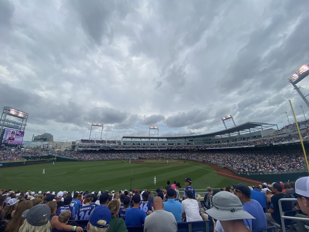 Charles Schwab Field crowd during the College World Series in Omaha