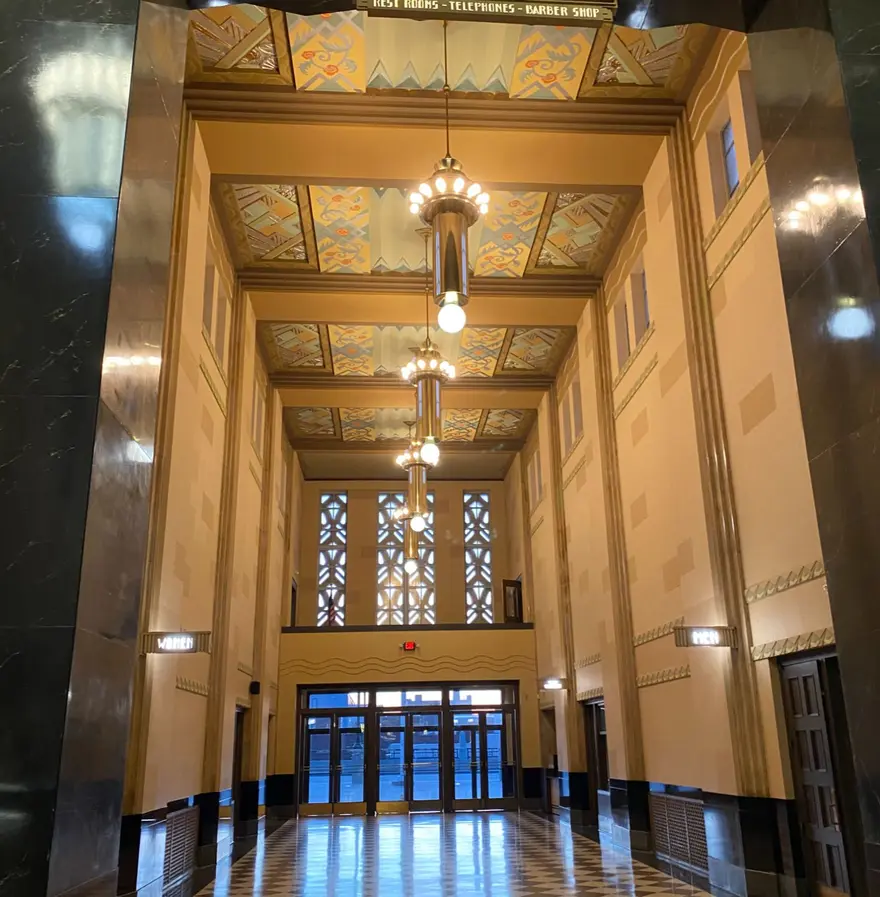 The restored Art Deco interior of Union Station, now the Durham Museum, in downtown Omaha