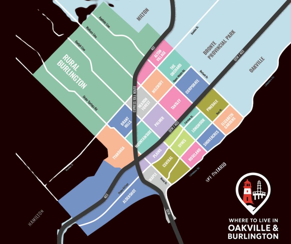 Map of Burlington, Ontario