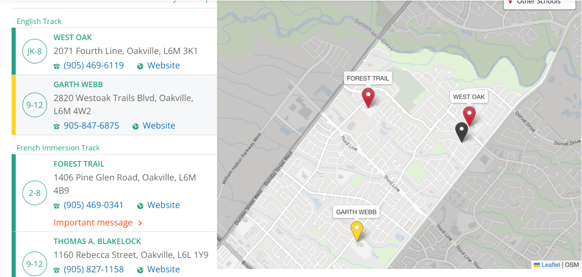 Schools in West Oak Trails
