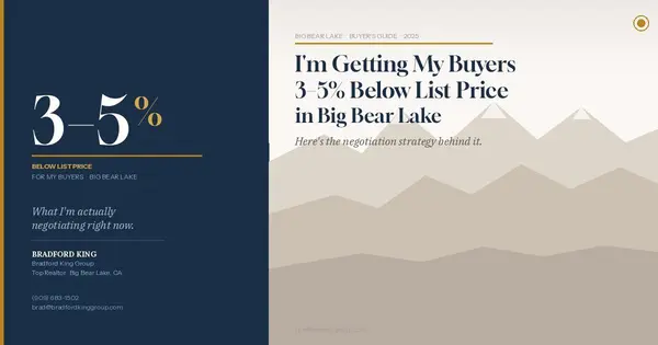 feature image of How Much Can You Negotiate Off List Price in Big Bear Lake? Here's What I'm Actually Getting