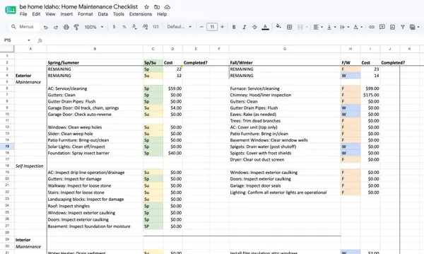 home maintenance tracker