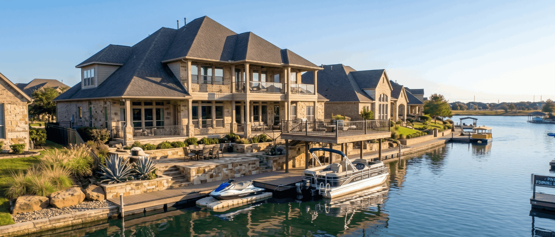 Waterfront homes in Towne Lake Cypress TX