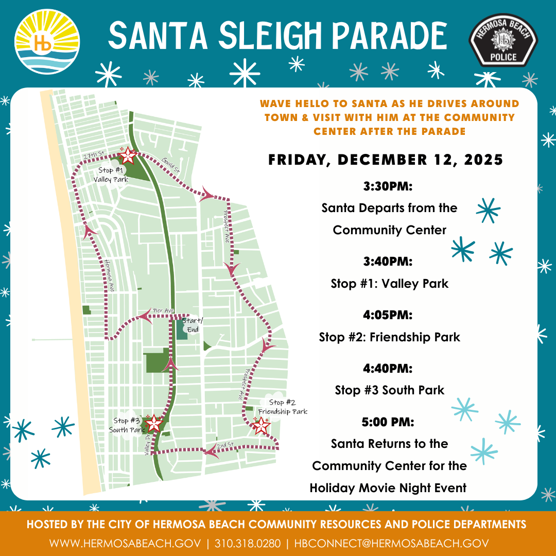 Hermosa Beach Santa Sleigh Parade 2025