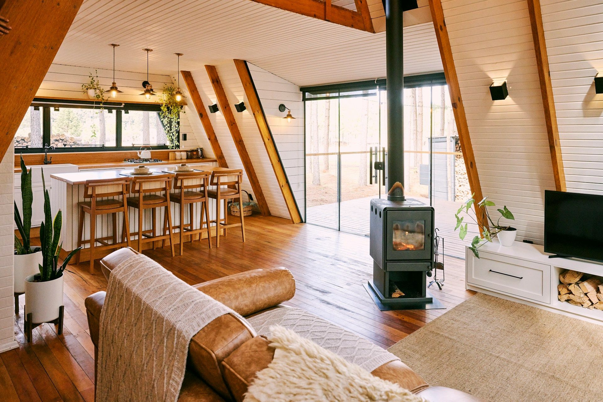 Kitchen in a cabin home