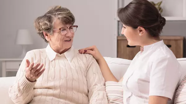Woman and caregiver