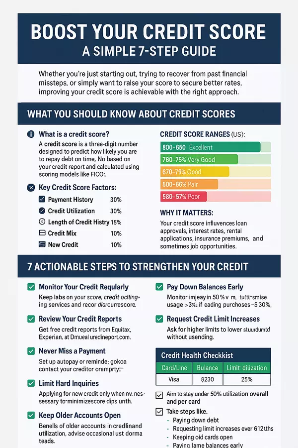 Boost Your Credit Score: A Simple 7-Step Guide