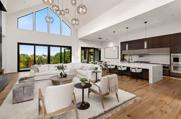 Living room and kitchen in new contemporary style luxury home (4)