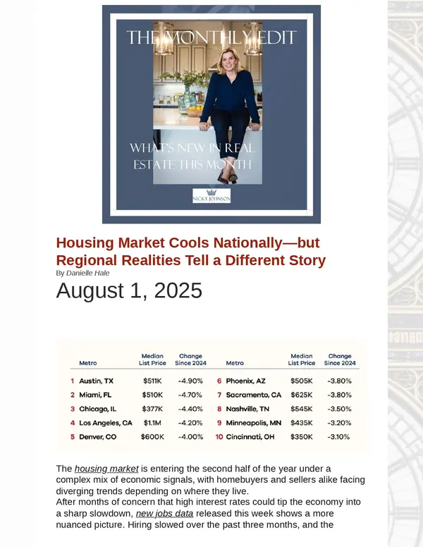 Nickys Newsletter August 2025