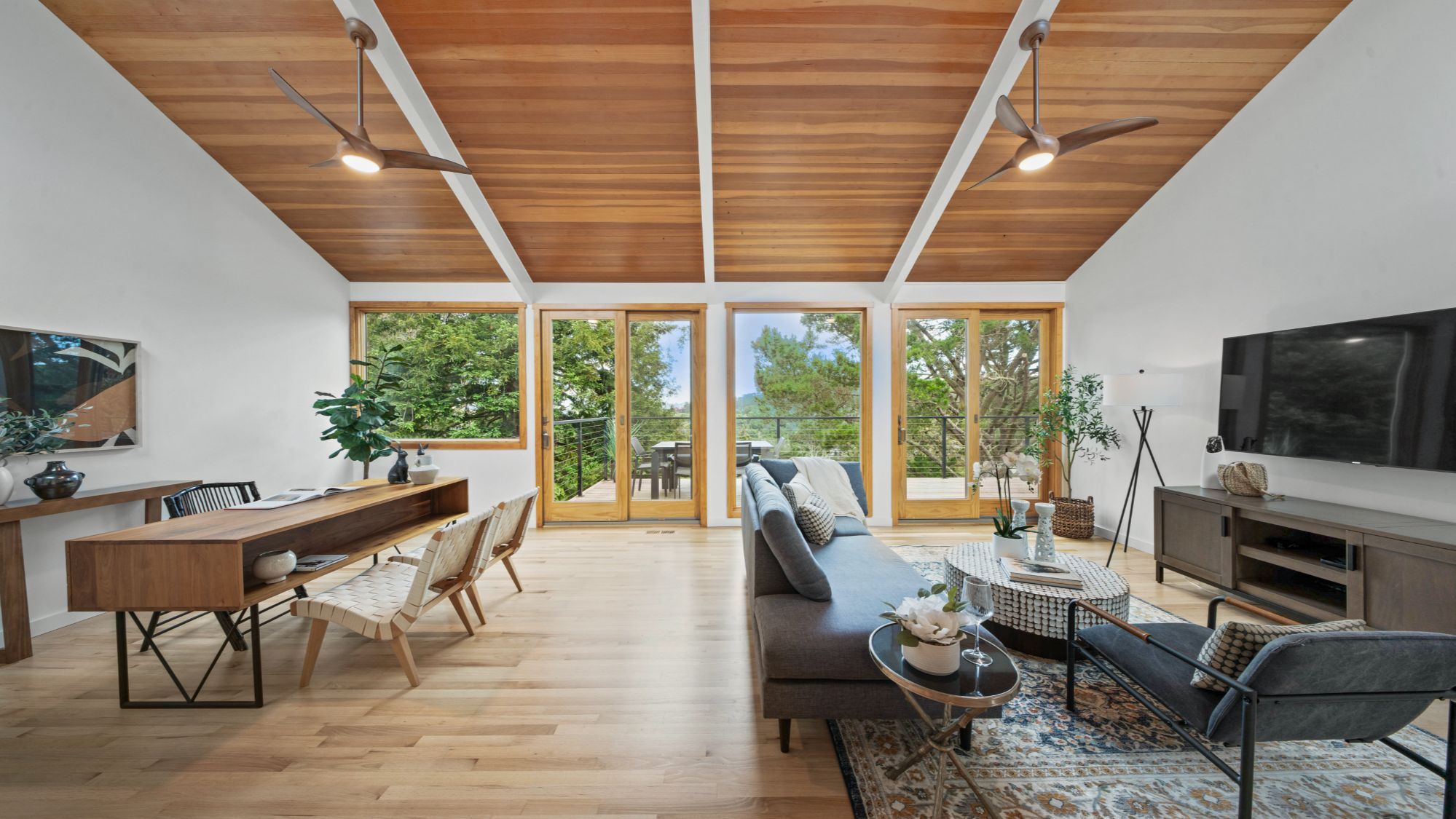 Modern living room with some cozy vibes