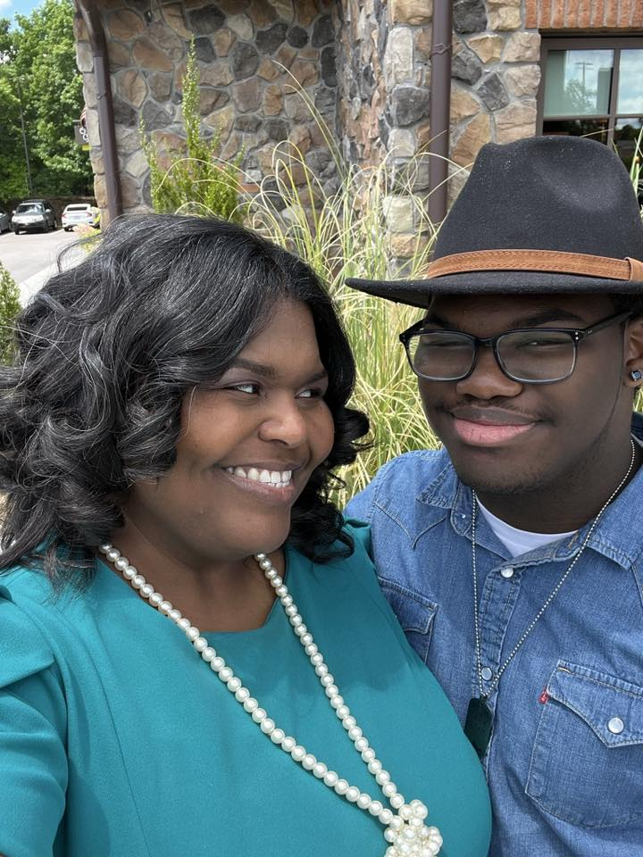 Angela and her son Benjamin