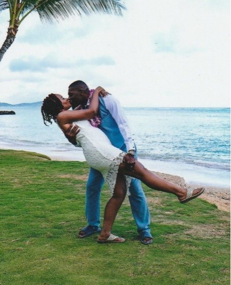 Lamar and Ivy on beach