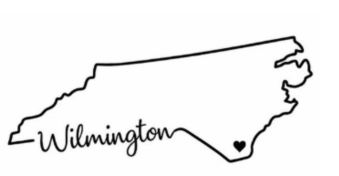 Wilmington North Carolina outline map