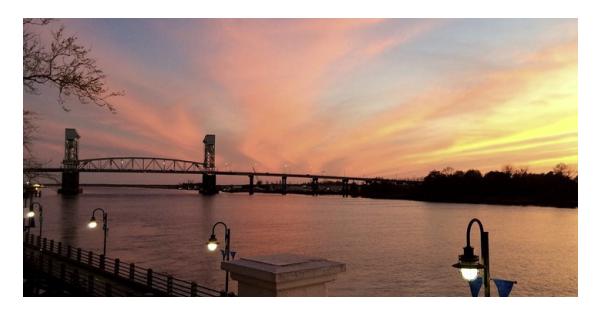 Sunset over the Cape Fear River