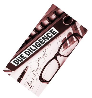 Due Diligence binder and glasses