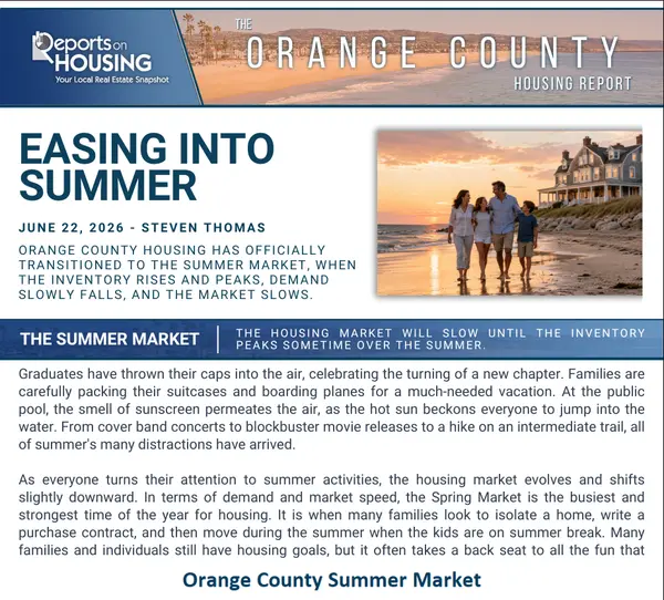 Orange County Housing Market Update: The Spring Rush Is Over—Now What?